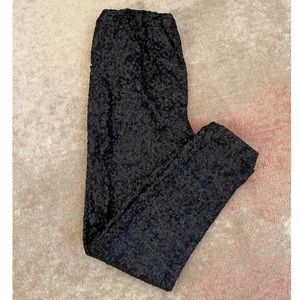 Free People Black Matte Sequin Pants